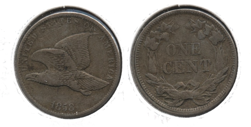 1858 Small Letters Flying Eagle Cent VF-20 #s