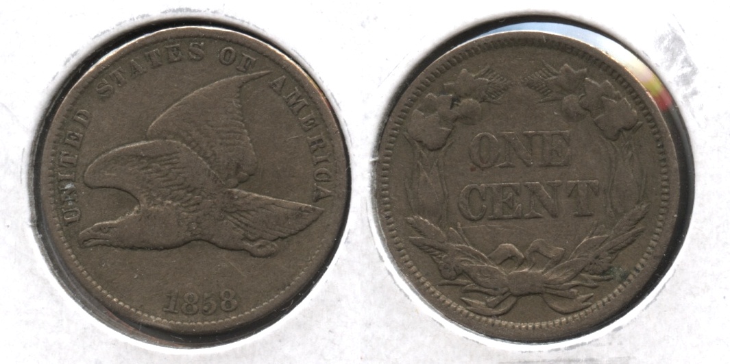 1858 Small Letters Flying Eagle Cent VF-20 #t