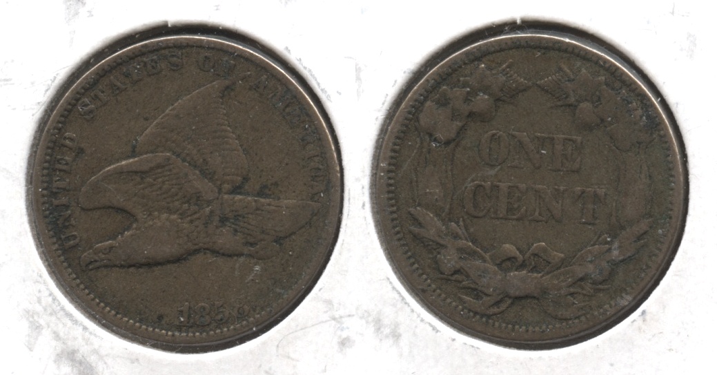 1858 Small Letters Flying Eagle Cent VF-20 #w