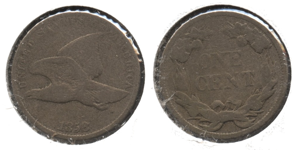 1858 Small Letters Flying Eagle Cent VG-8 #ac
