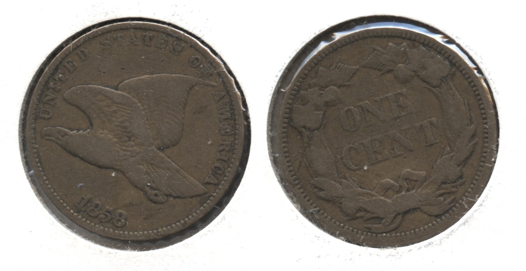 1858 Small Letters Flying Eagle Cent VG-8 #am