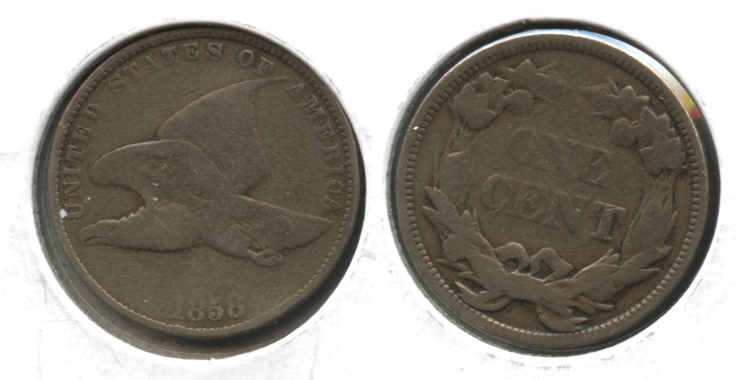 1858 Small Letters Flying Eagle Cent VG-8 #ao