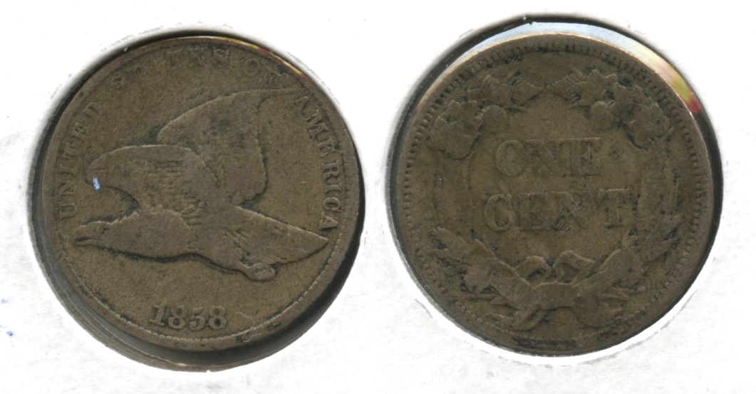 1858 Small Letters Flying Eagle Cent VG-8 #ap