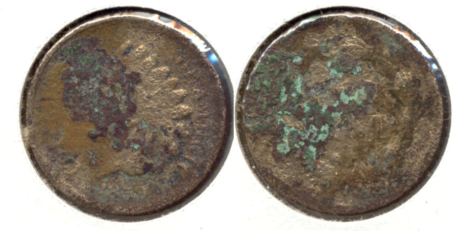 1859 Indian Head Cent AG-3 ae Corroded