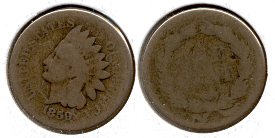 1859 Indian Head Cent AG-3 aj