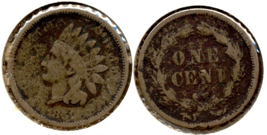 1859 Indian Head Cent AG-3 i Rough