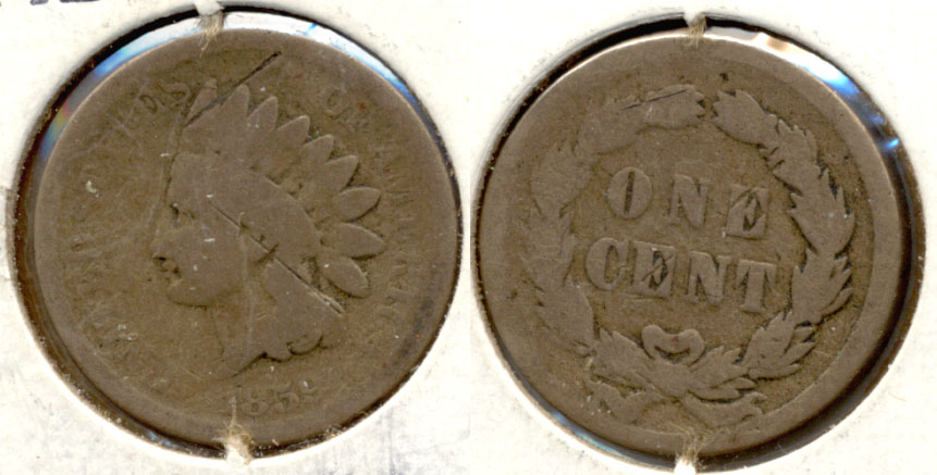1859 Indian Head Cent AG-3 j Cuts