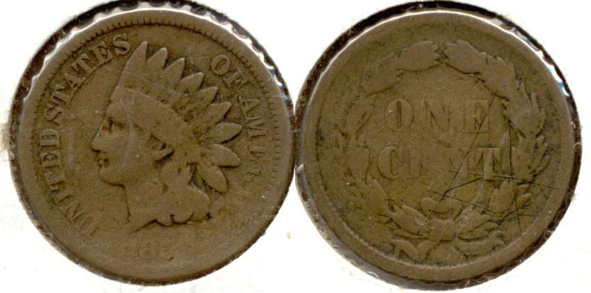 1859 Indian Head Cent AG-3 k Reverse Scratches