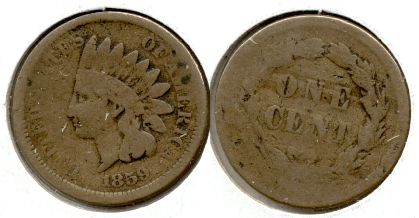 1859 Indian Head Cent AG-3 x