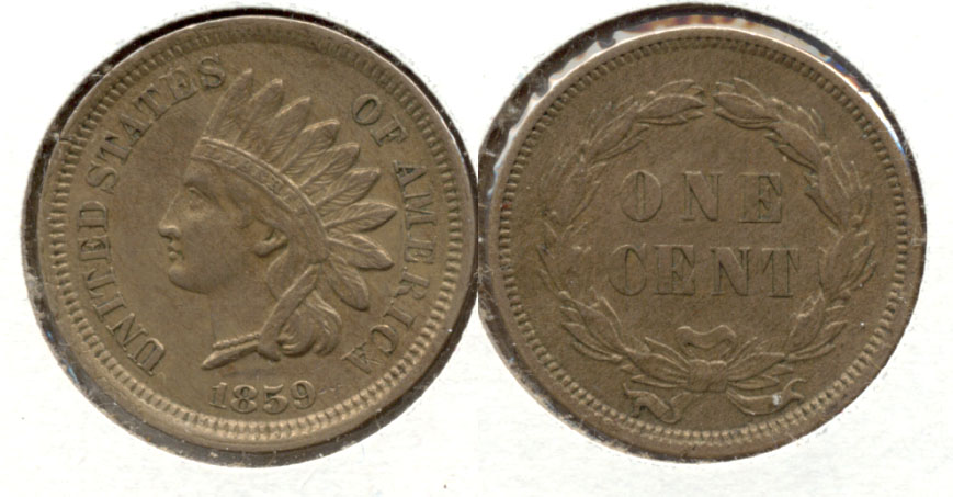 1859 Indian Head Cent AU-50