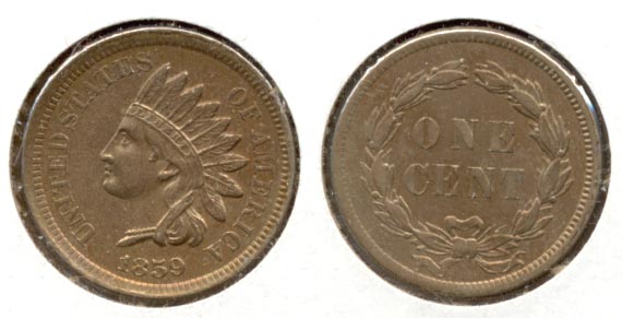 1859 Indian Head Cent AU-55