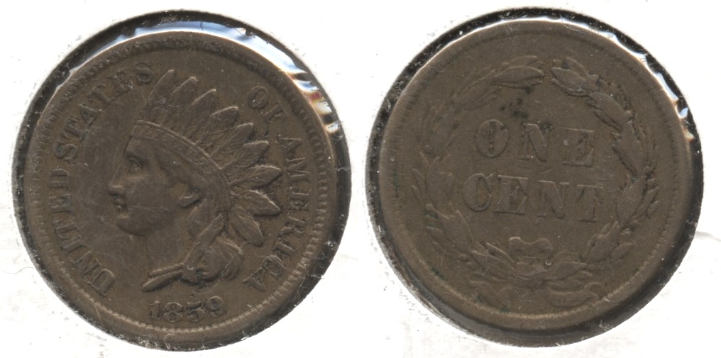 1859 Indian Head Cent Fine-12 #n