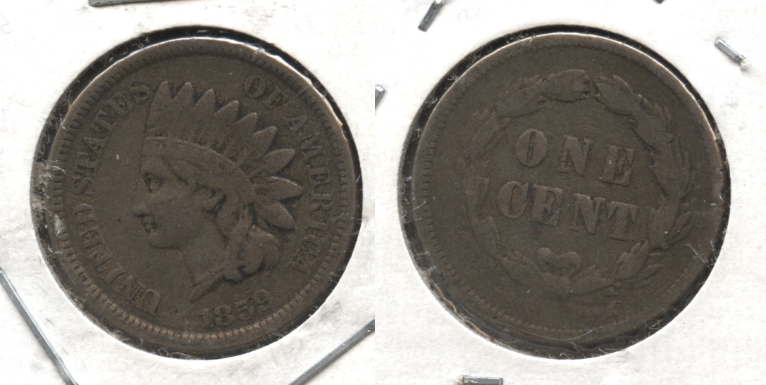 1859 Indian Head Cent Fine-12 #u