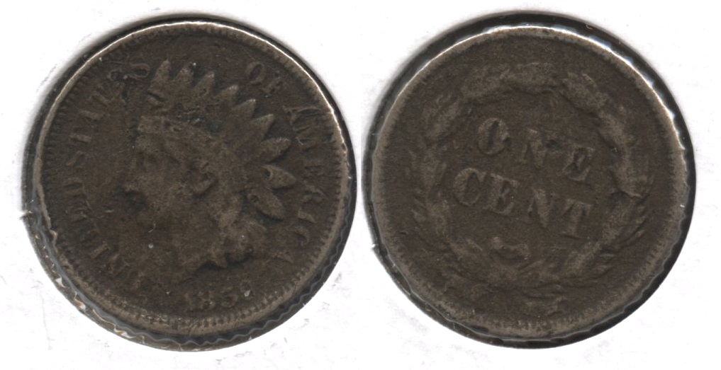 1859 Indian Head Cent Fine-12 #x Pitted