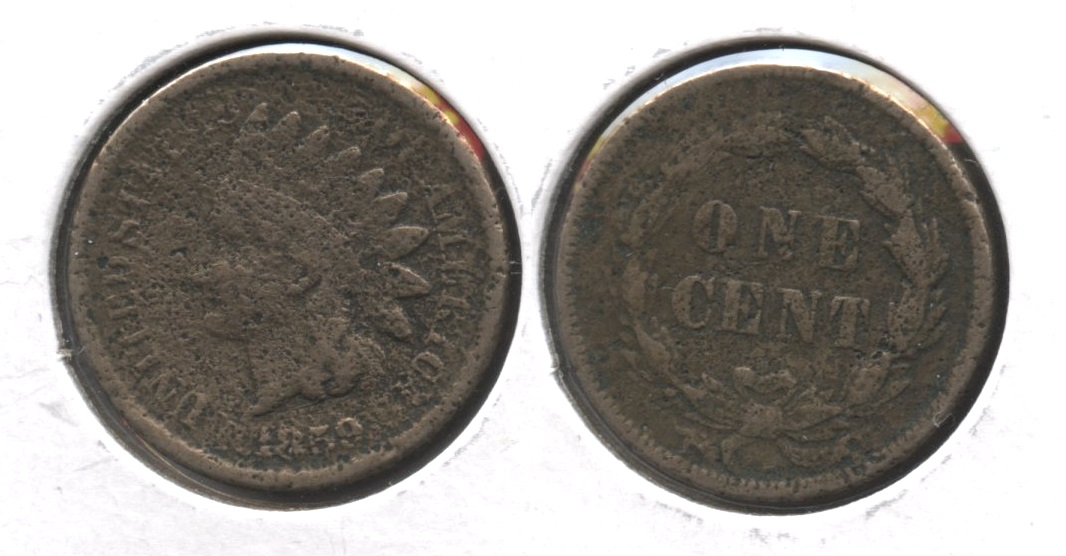 1859 Indian Head Cent Fair-2 #f