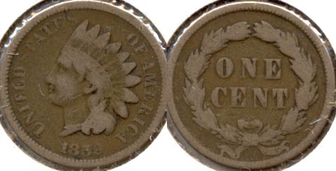 1859 Indian Head Cent Good-4 a