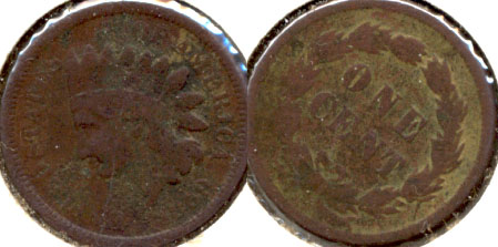 1859 Indian Head Cent Good-4 af Dark
