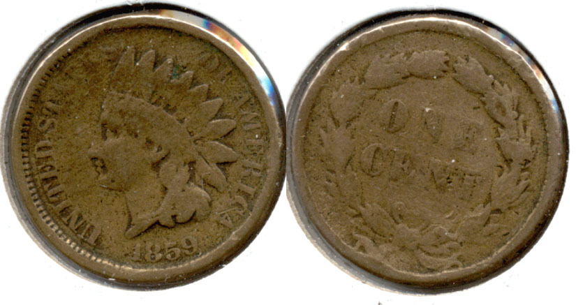 1859 Indian Head Cent Good-4 aw