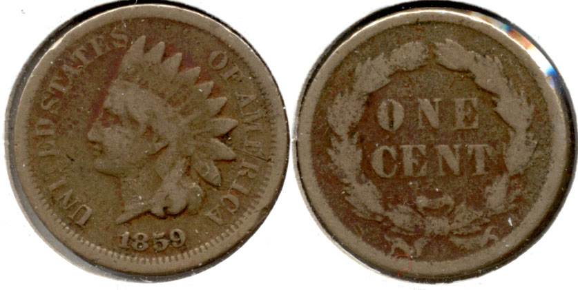 1859 Indian Head Cent Good-4 az