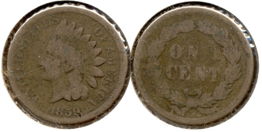 1859 Indian Head Cent Good-4 bd
