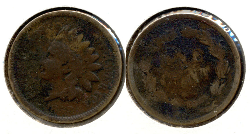 1859 Indian Head Cent Good-4 bg Dark