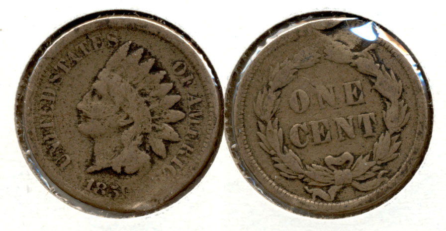 1859 Indian Head Cent Good-4 bh Reverse Bump