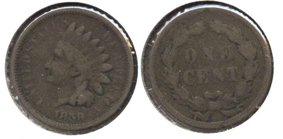 1859 Indian Head Cent Good-4 cc Slight Porosity
