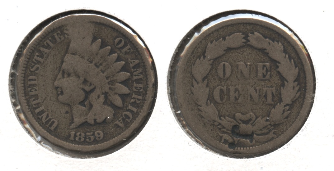 1859 Indian Head Cent Good-4 #cu Letters