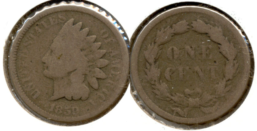 1859 Indian Head Cent Good-4 s