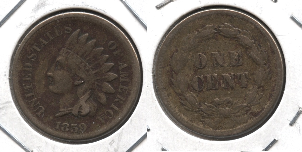 1859 Indian Head Cent VF-20 #o Bit Dark