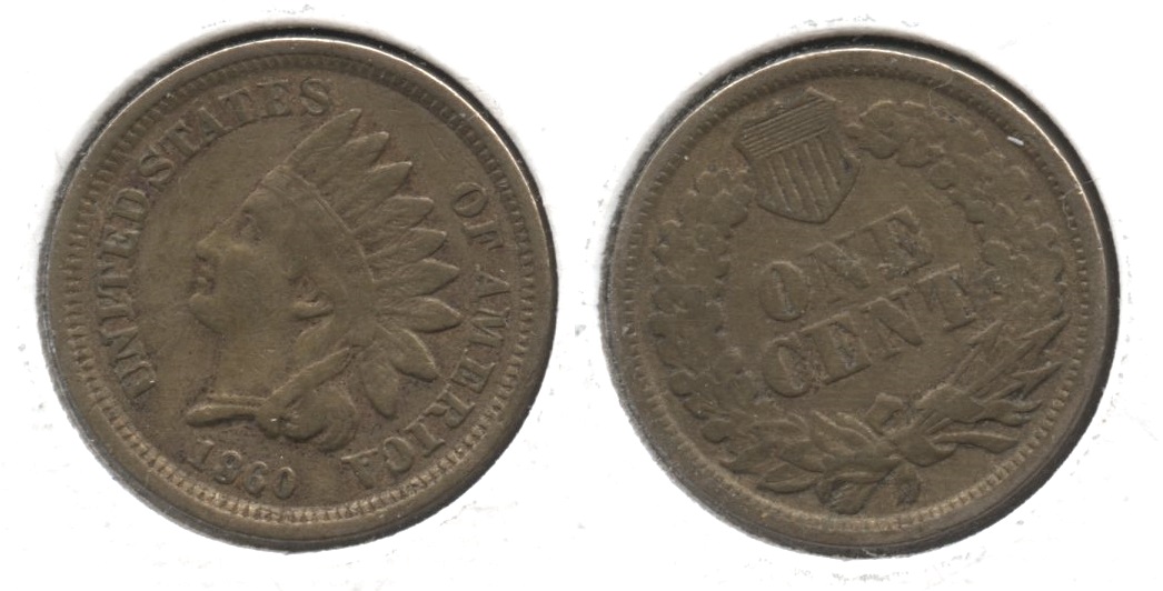 1860 Indian Head Cent Fine-12 #q