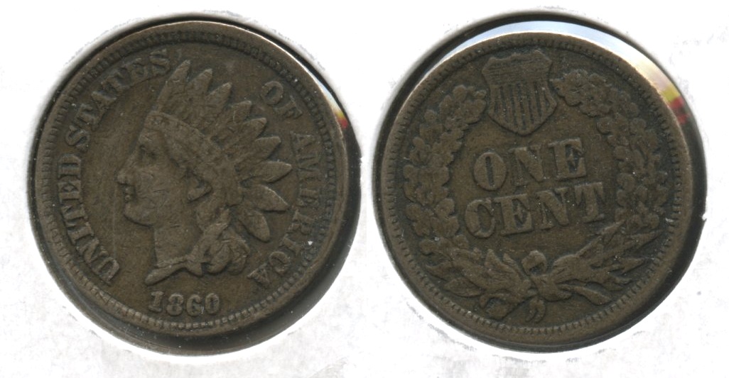 1860 Indian Head Cent Fine-12 #t