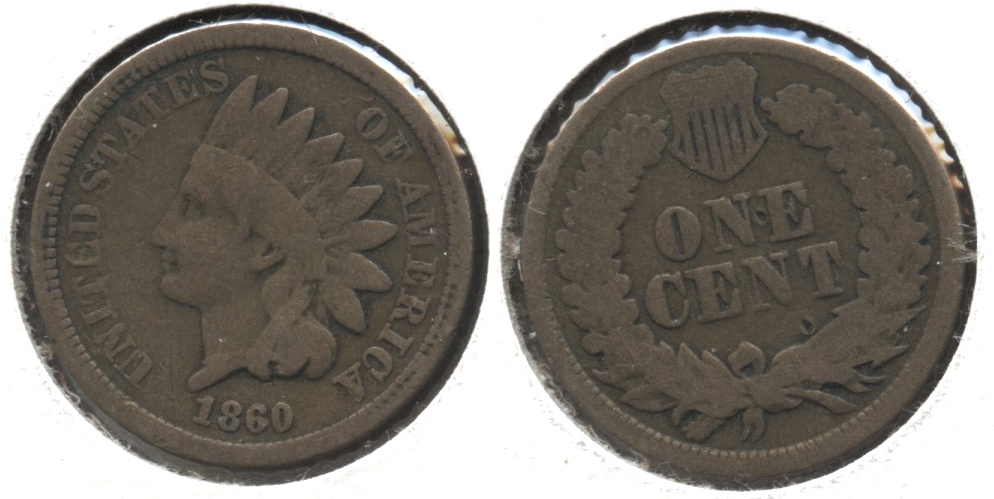 1860 Indian Head Cent Good-4 #ah