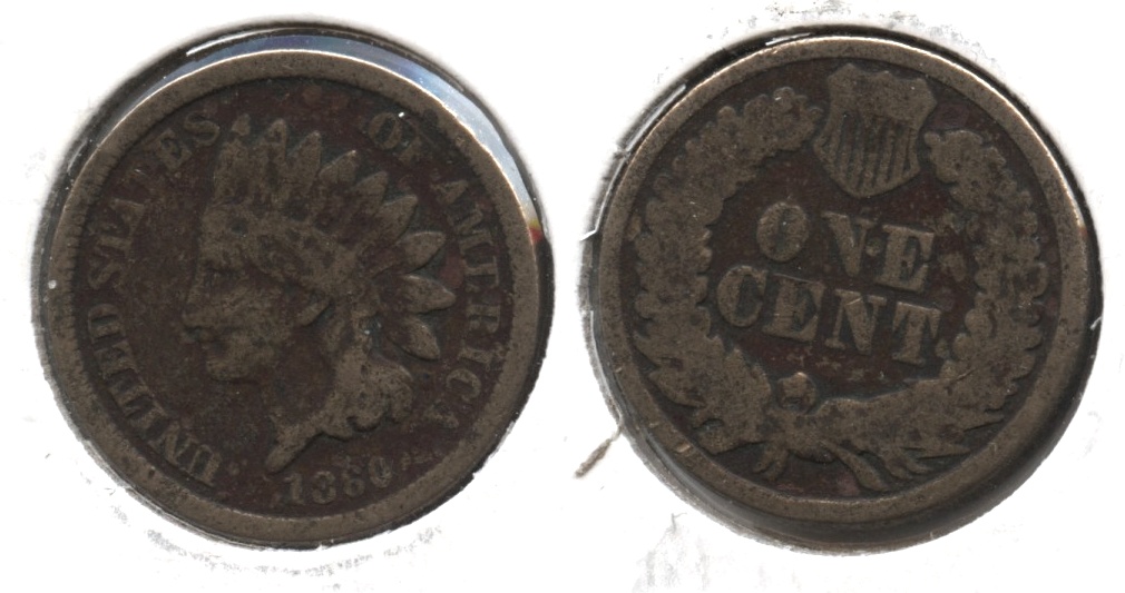 1860 Indian Head Cent Good-4 Bit Dark #ak