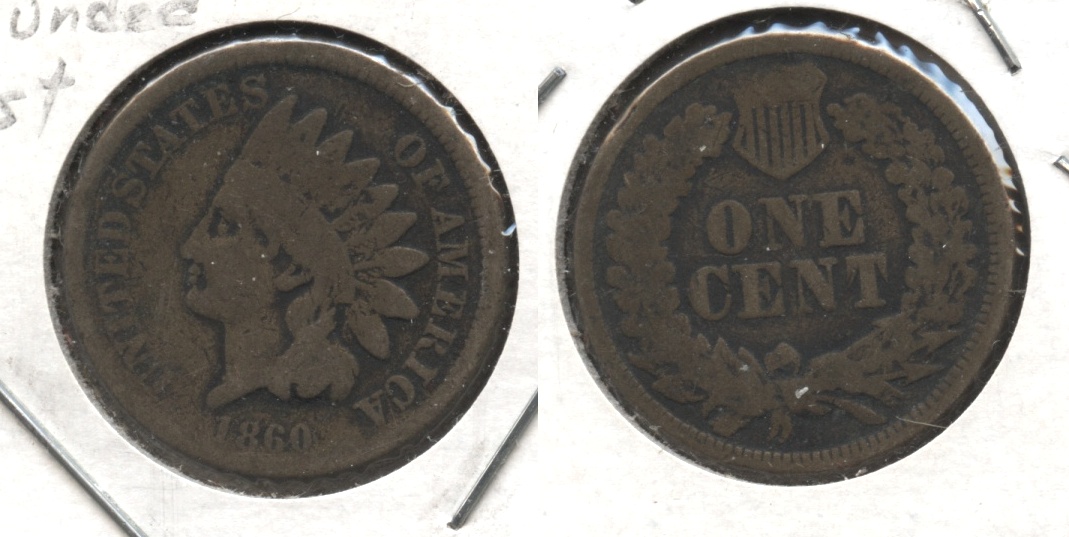 1860 Indian Head Cent Good-4 #ar Bit Dark