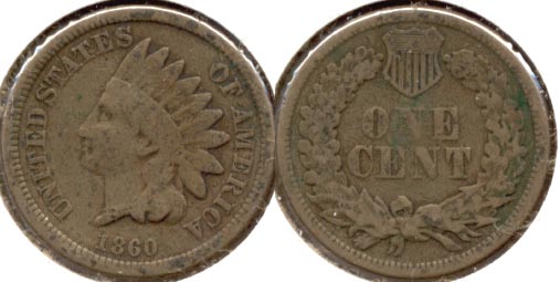 1860 Indian Head Cent Good-4 c