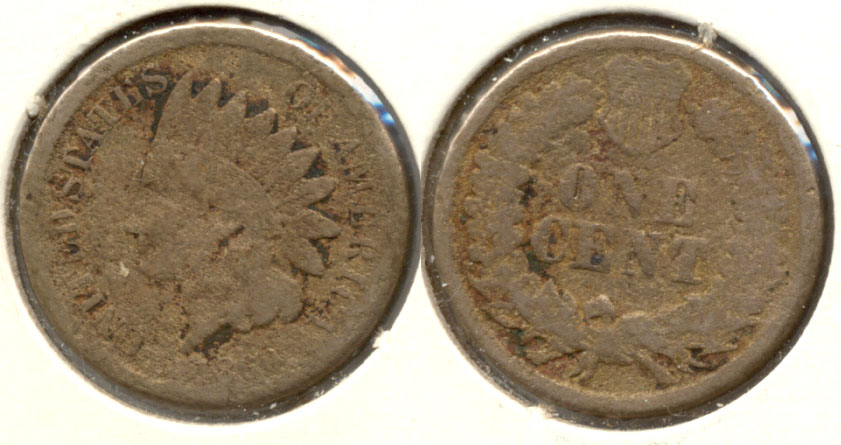 1860 Indian Head Cent Good-4 i Rough