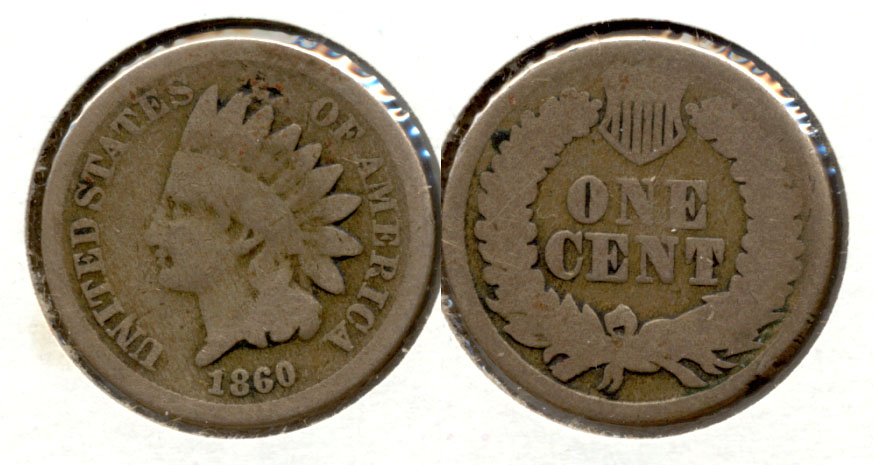 1860 Indian Head Cent Good-4 u