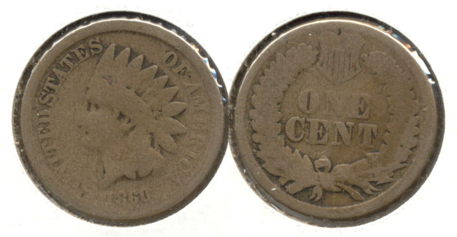 1860 Indian Head Cent Good-4 z
