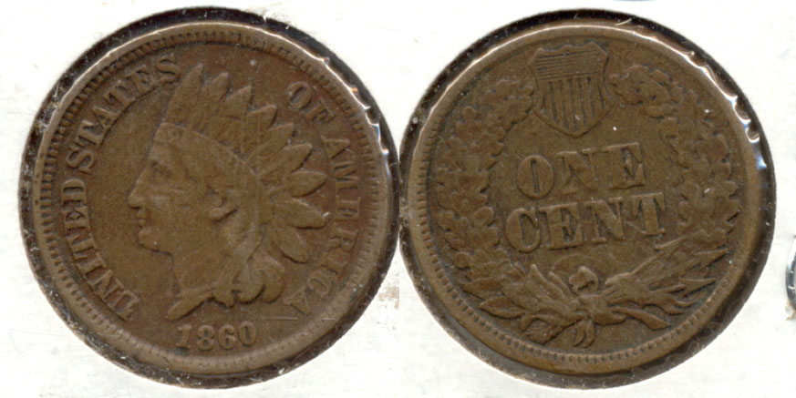 1860 Indian Head Cent VG-8 d