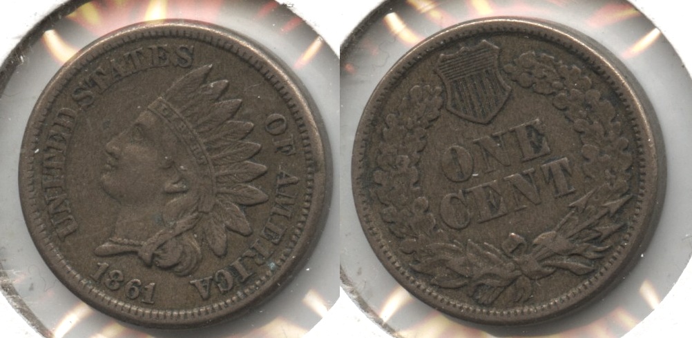1861 Indian Head Cent EF-40