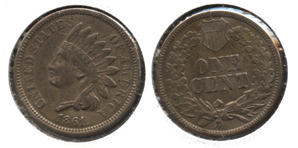 1861 Indian Head Cent EF-40 #a