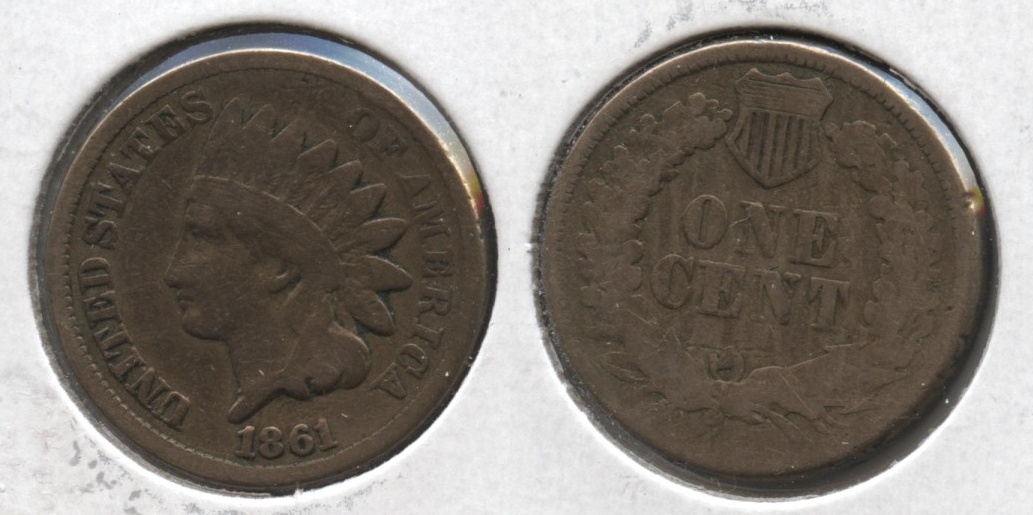 1861 Indian Head Cent Good-4 #v