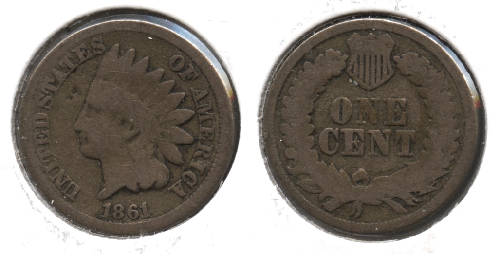 1861 Indian Head Cent Good-4 #x