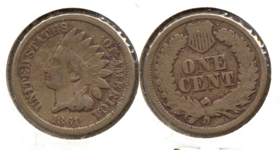 1861 Indian Head Cent Good-6