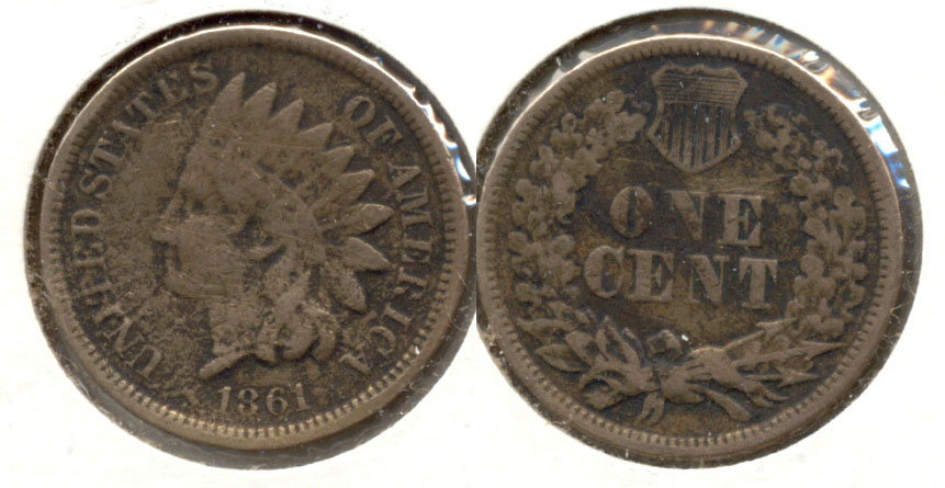 1861 Indian Head Cent VG-8