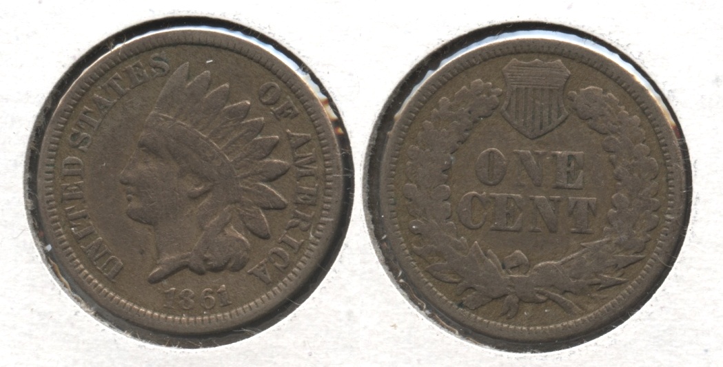 1861 Indian Head Cent VG-8 #e