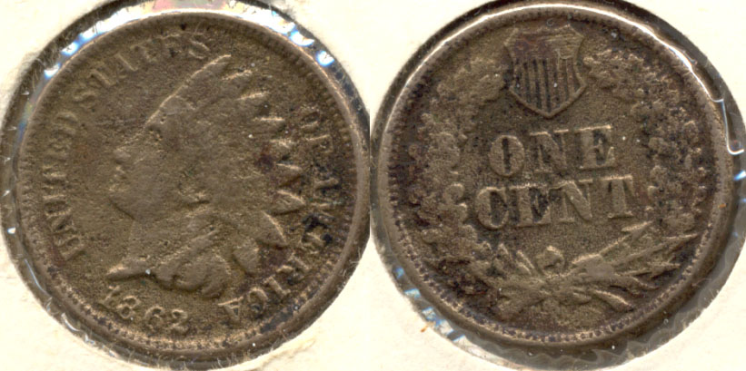 1862 Indian Head Cent Fine-12