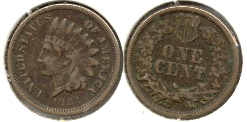 1862 Indian Head Cent Fine-12 c Dark