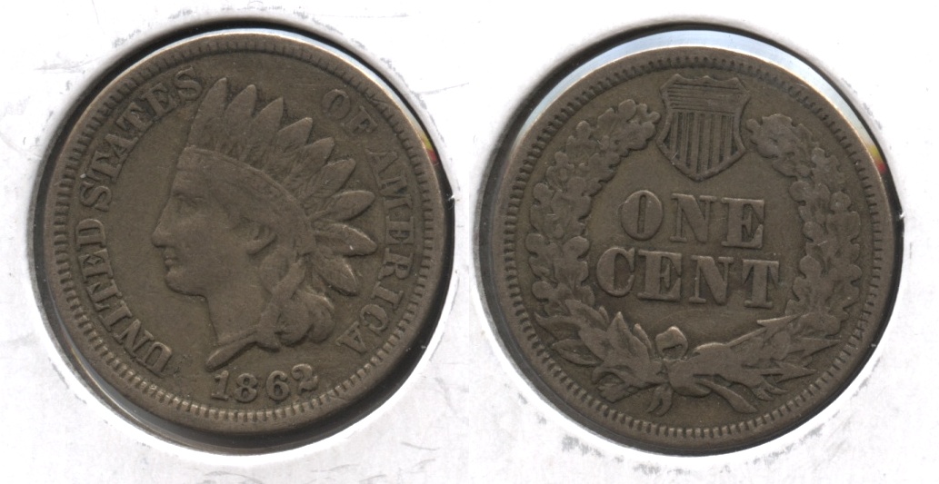 1862 Indian Head Cent Fine-12 #n